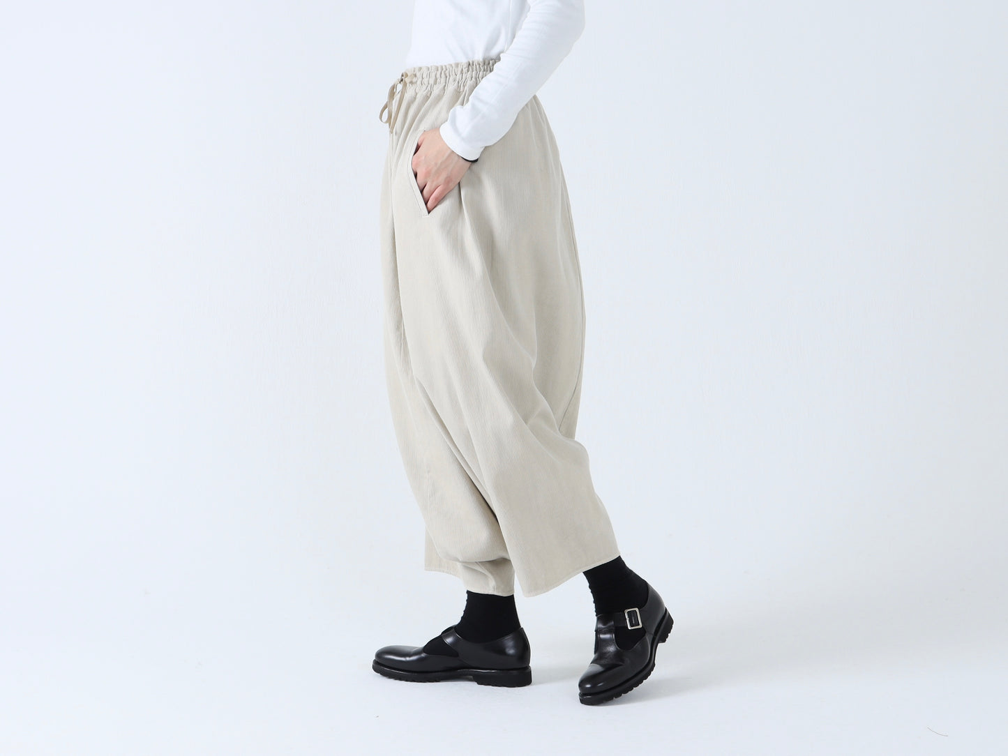 綿刺し子 サルエルパンツ