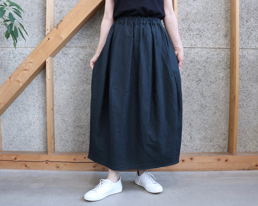 アイリッシュリネン(シワ加工） チューリップスカート