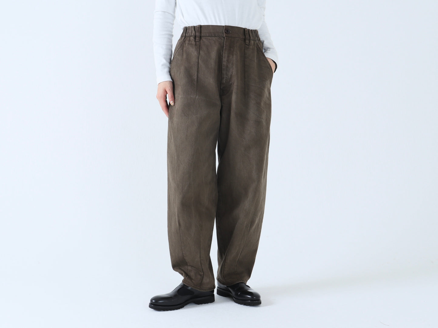 綿デニム ペンシルパンツ