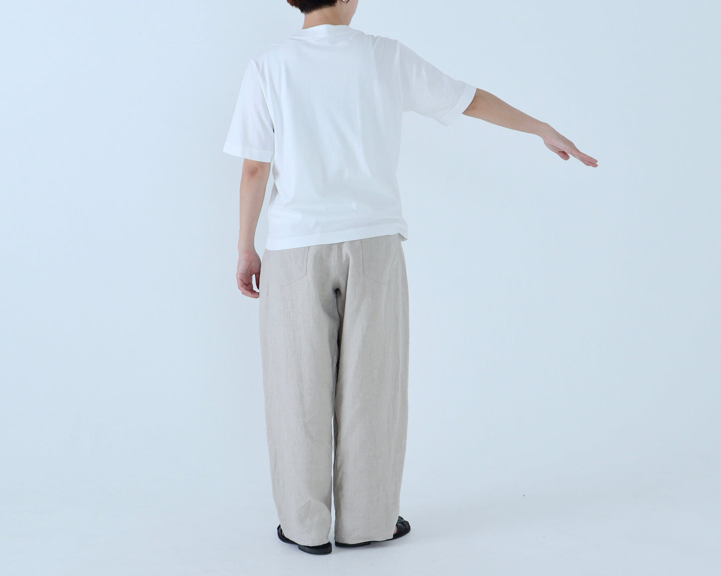 アイリッシュリネン オーバータックパンツ