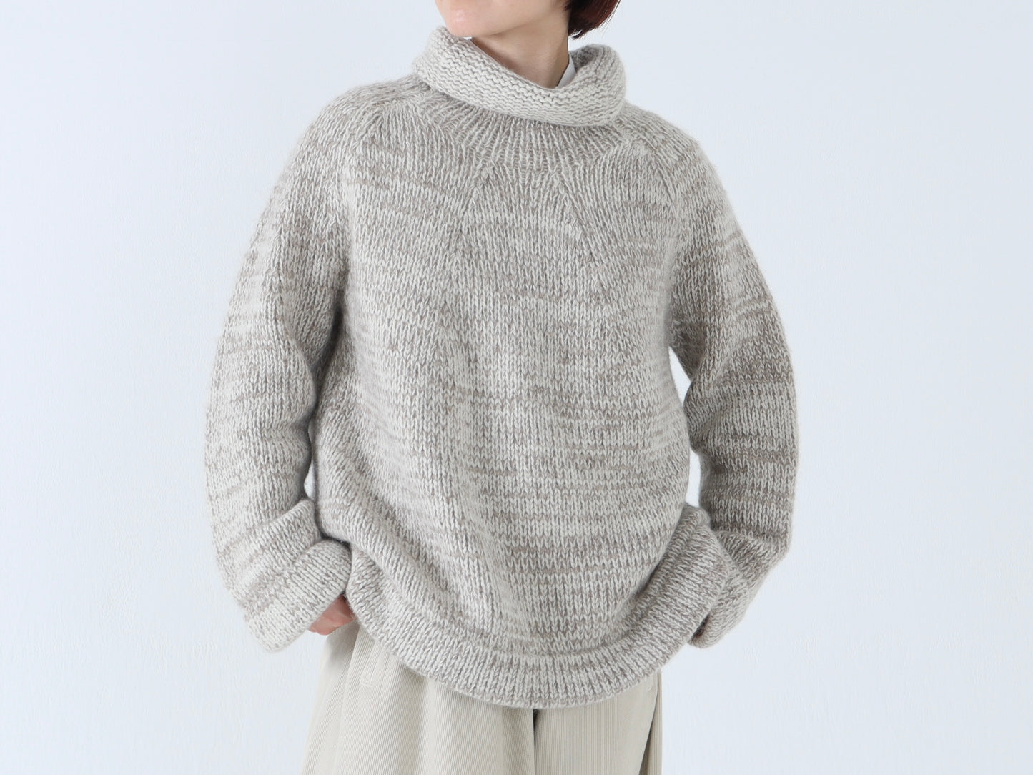 【NEW】モンゴルウール メランジワイドセーター