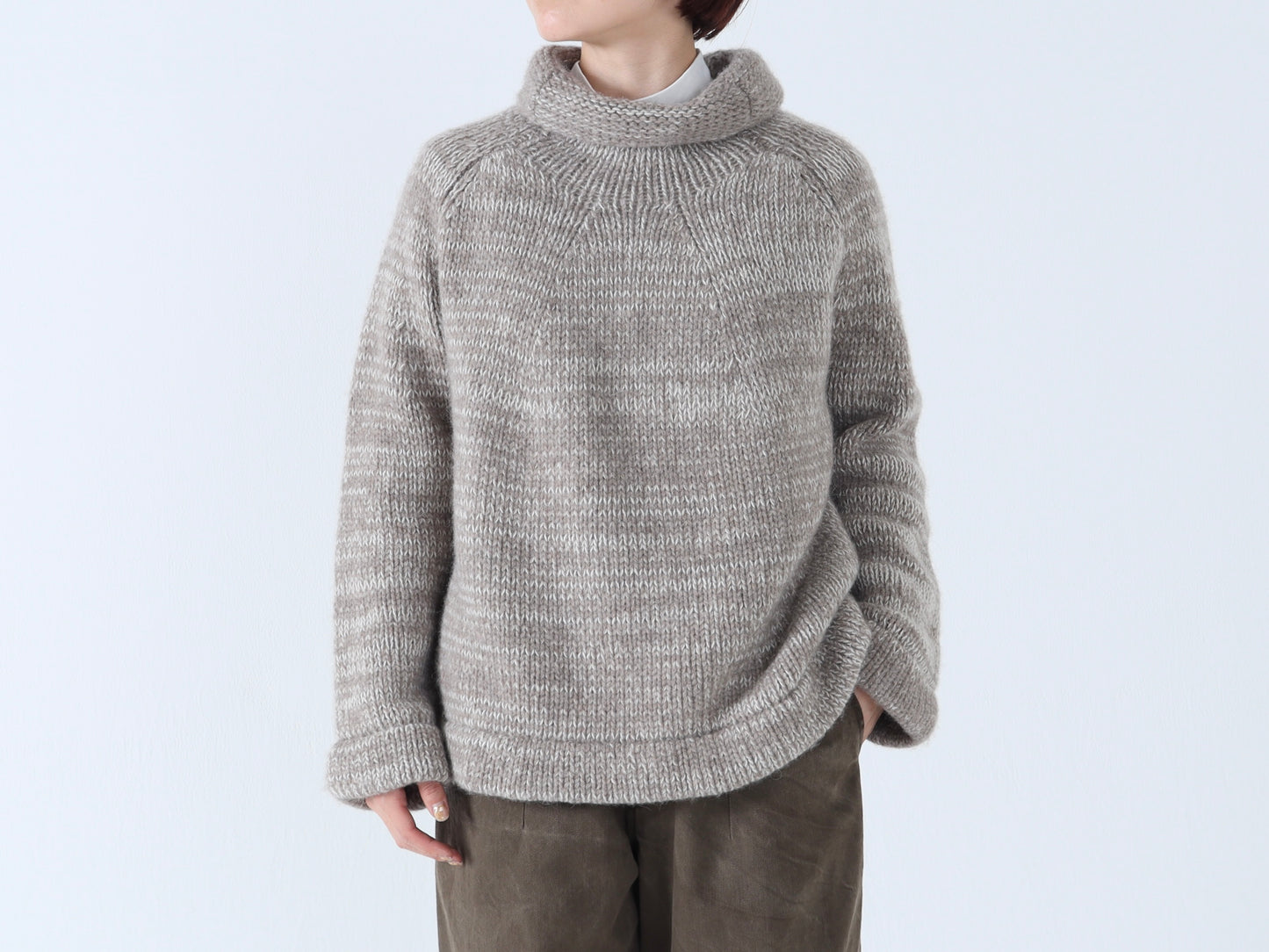 【NEW】モンゴルウール メランジワイドセーター