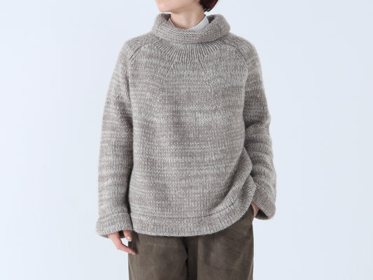 モンゴルウール メランジワイドセーター