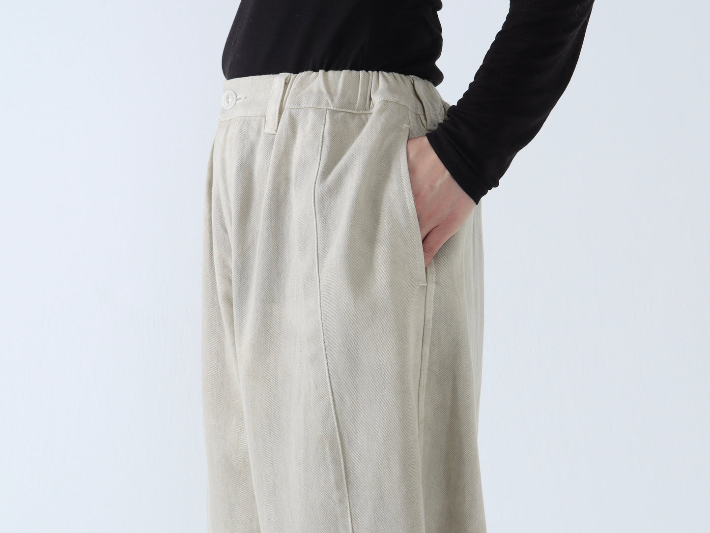 【NEW】綿デニム コクーンワイドパンツ