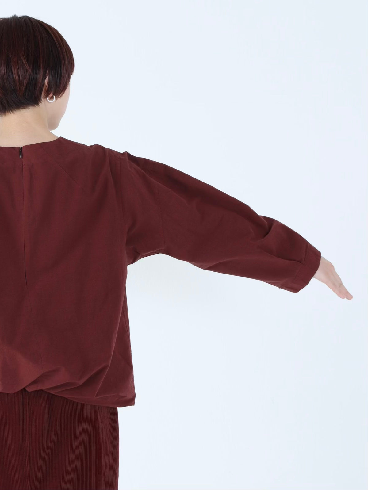 【NEW】綿ウールタイプライター パラシュートブラウス