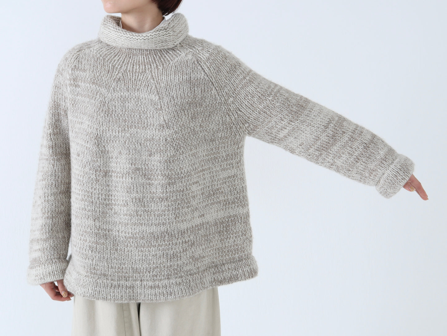 【NEW】モンゴルウール メランジワイドセーター