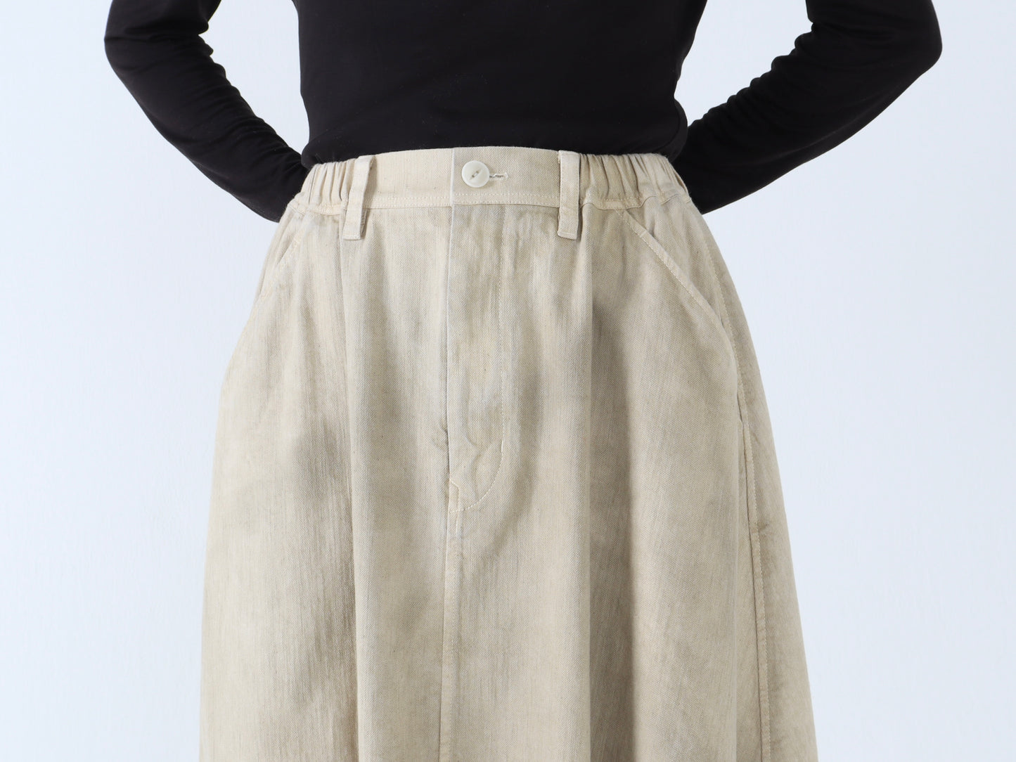 【NEW】ジンバブエコットン ヘムゴムスカート