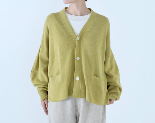 【NEW】和紙コットン スムースニットカーディガン