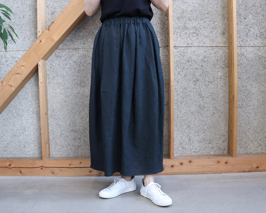 アイリッシュリネン(シワ加工） チューリップスカート