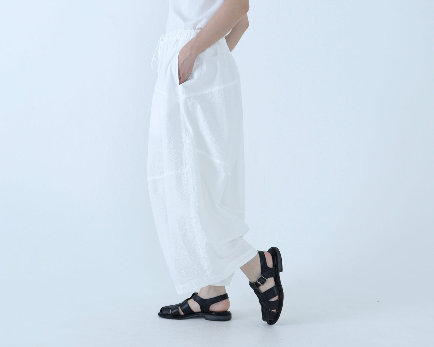 【NEW】綿サッカー キュービックパンツ