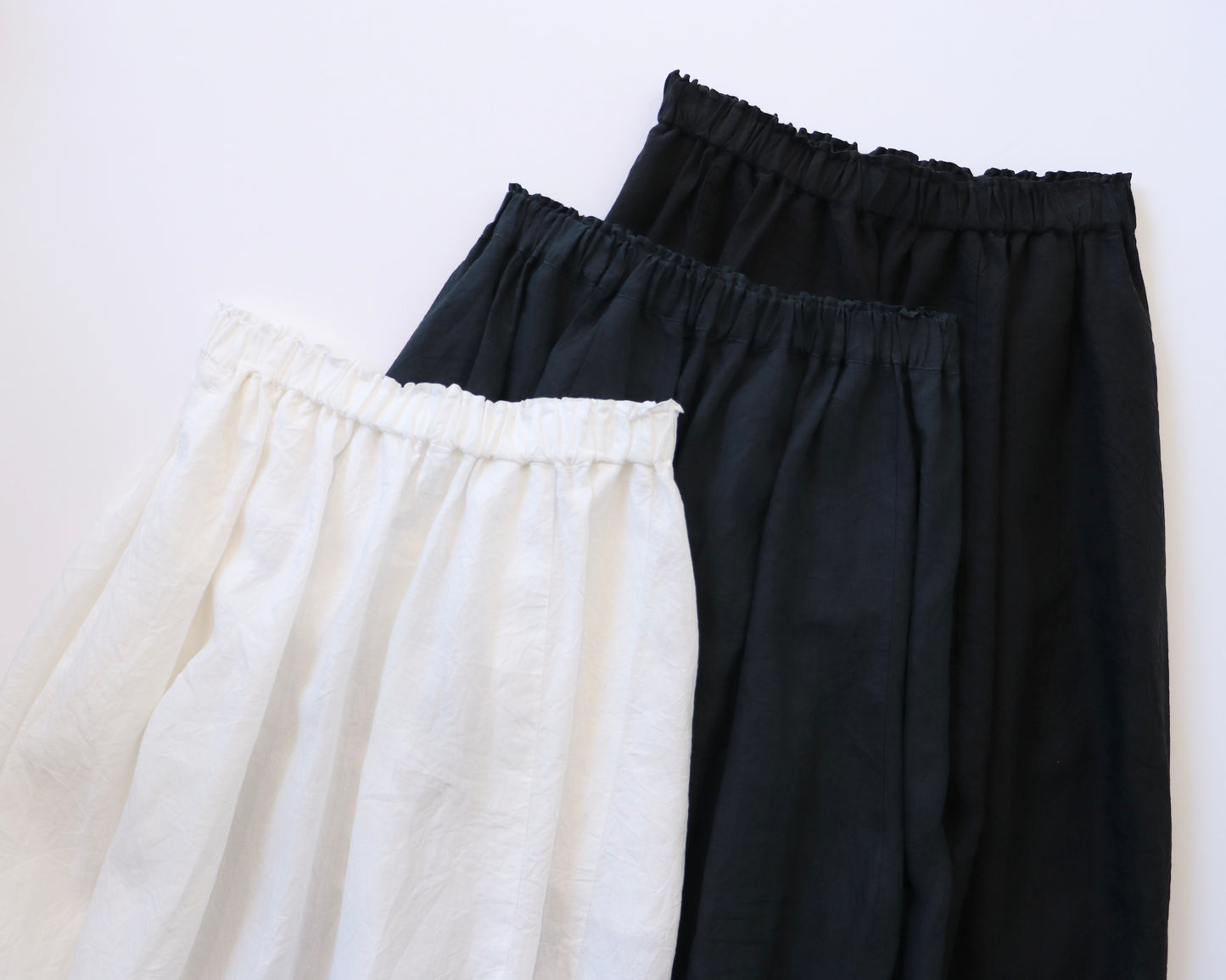 アイリッシュリネン(シワ加工） チューリップスカート