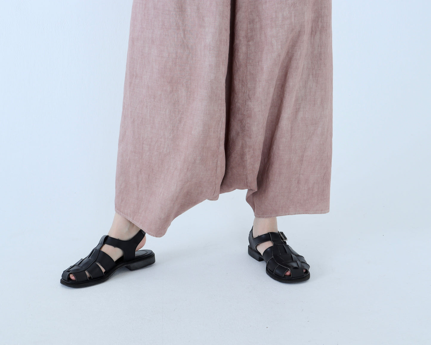 綿麻 サルエルパンツ