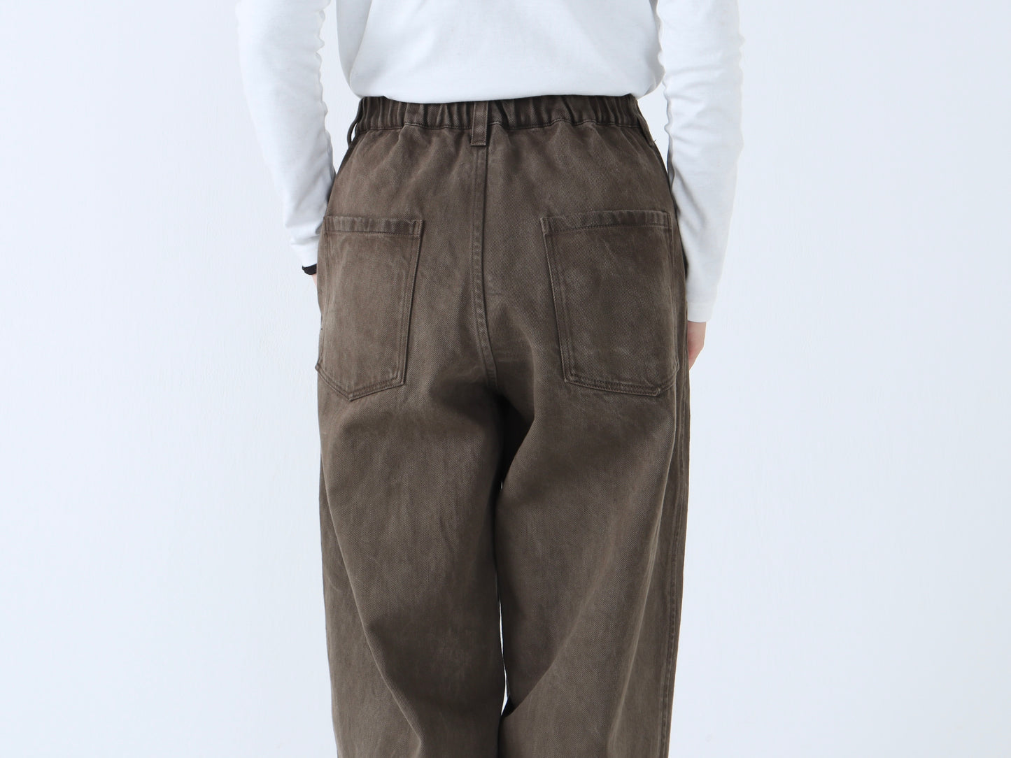 綿デニム ペンシルパンツ