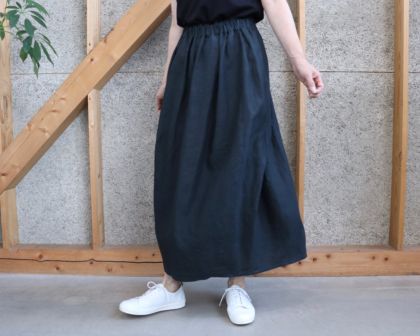 アイリッシュリネン(シワ加工） チューリップスカート