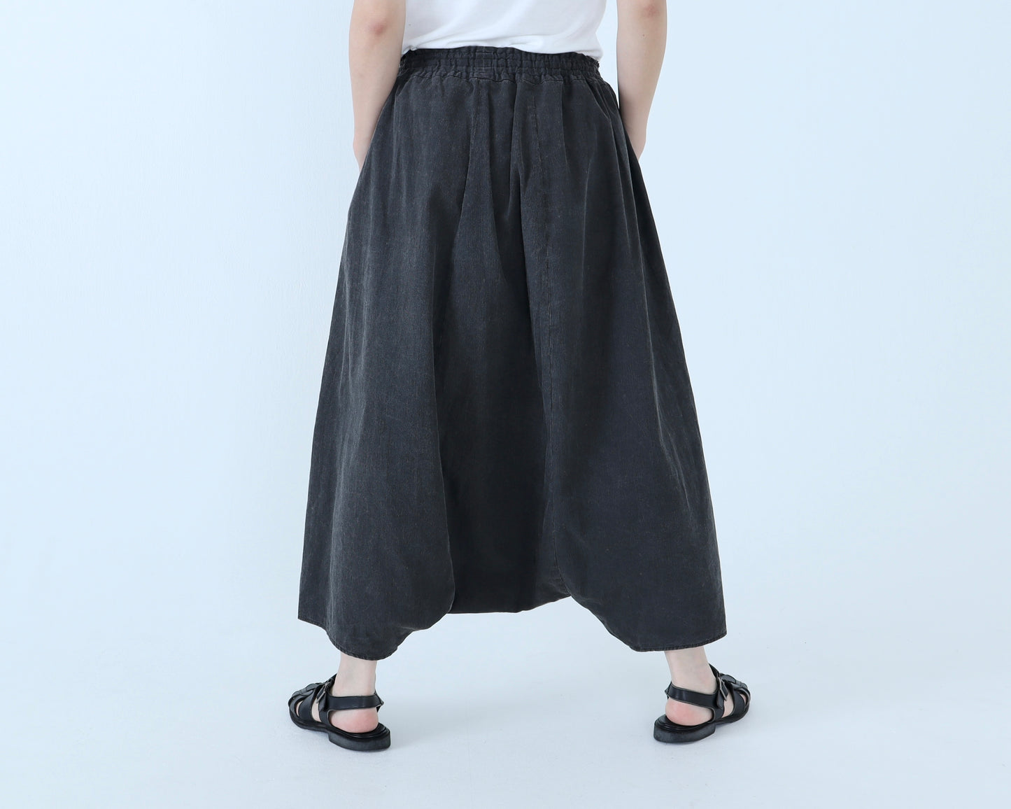 綿ピンストライプ サルエルパンツ