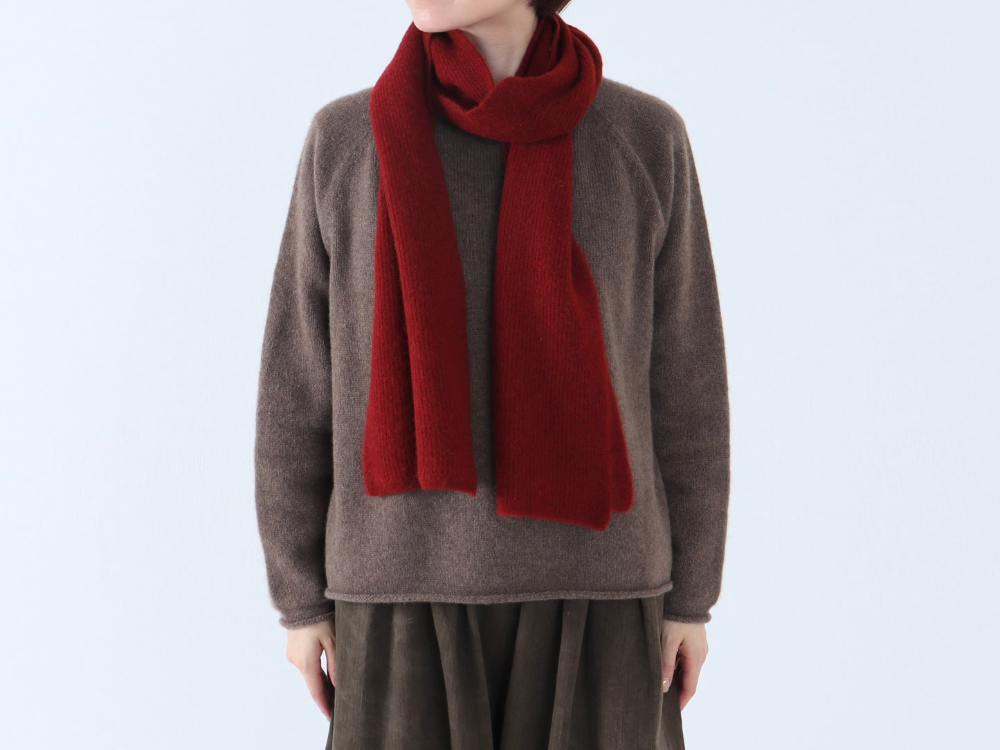 【NEW】ベビーキャメル 片あぜマフラー