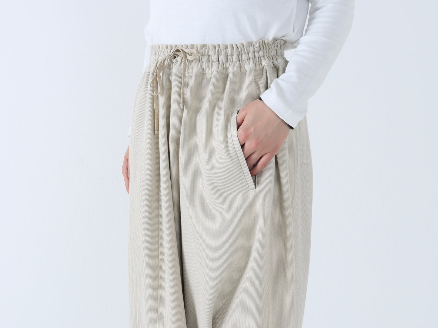 綿刺し子 サルエルパンツ