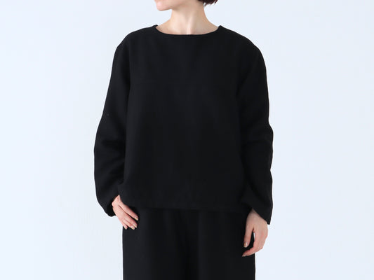 【NEW】綿ウール朱子織 プルオーバーブラウス