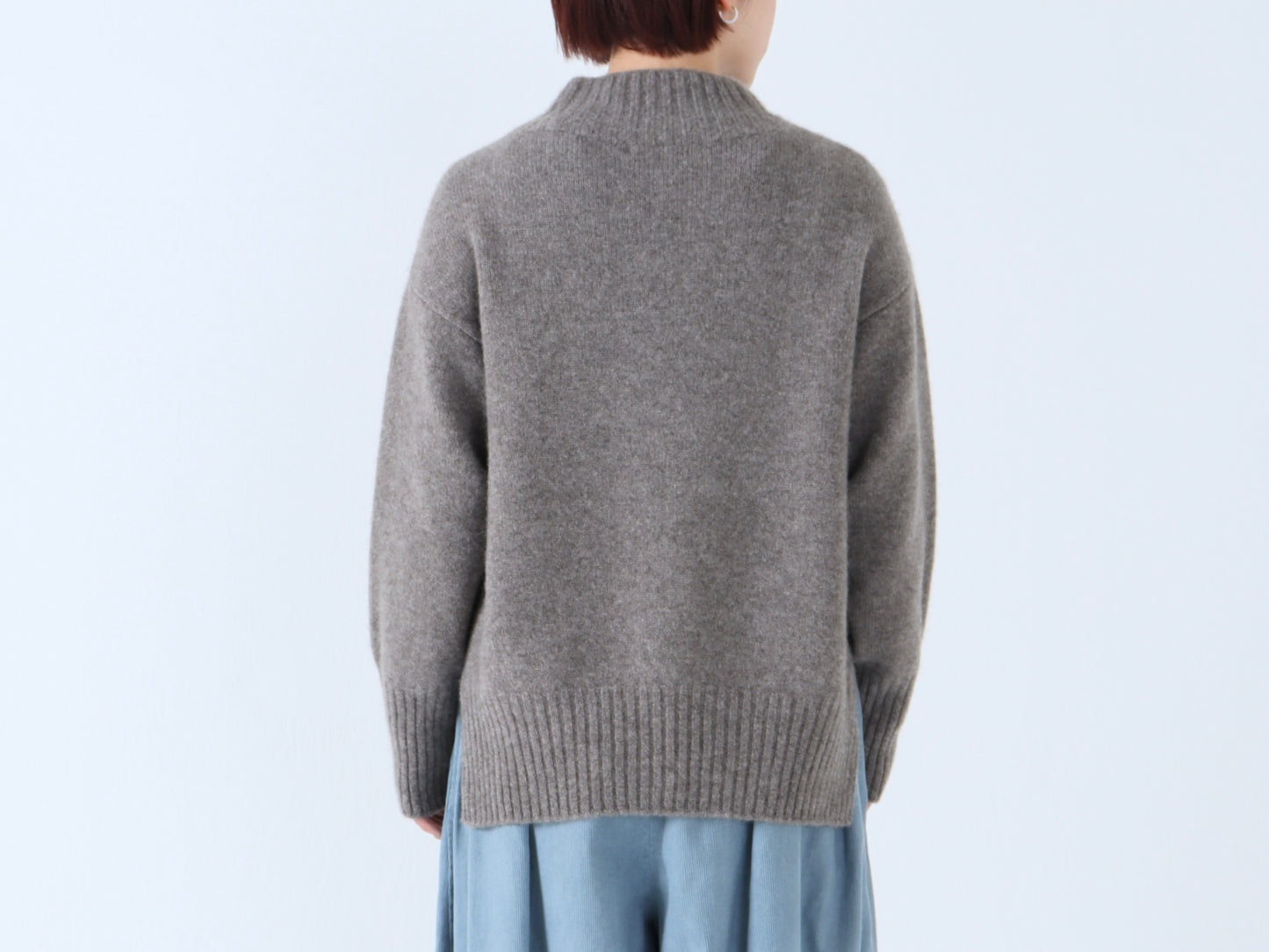 ヤク ショート丈ワイドセーター