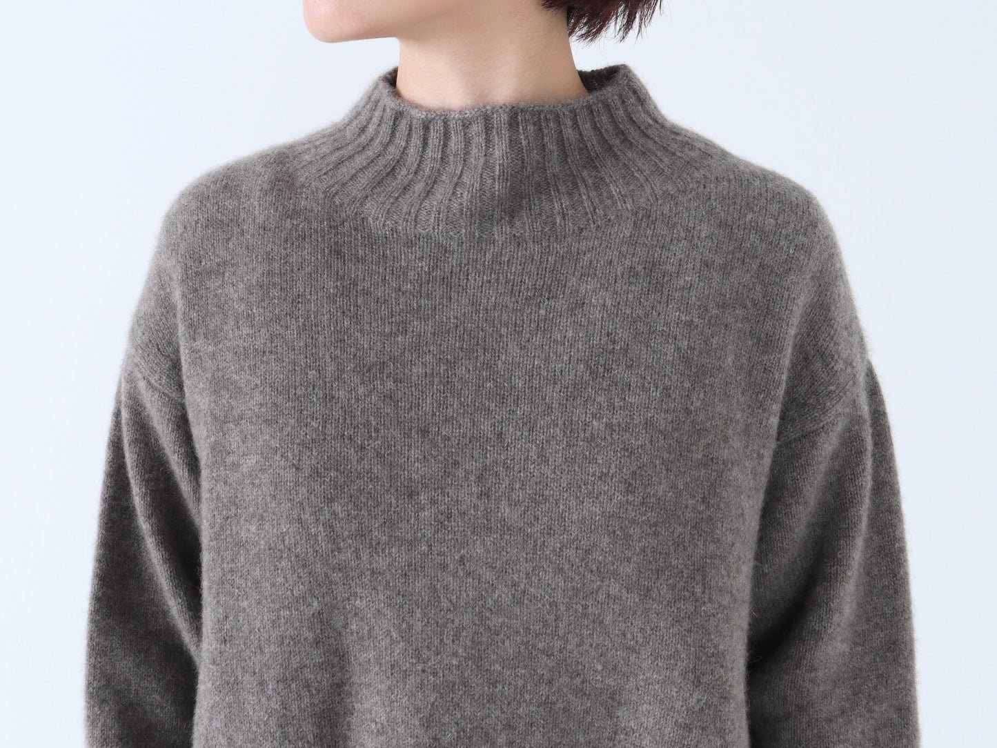 ヤク ショート丈ワイドセーター