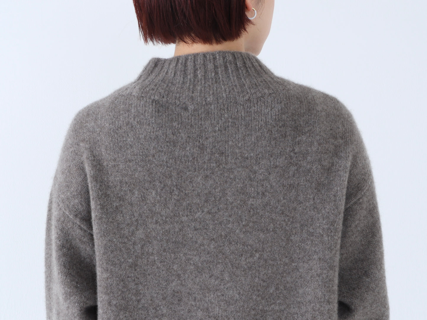 ヤク ショート丈ワイドセーター