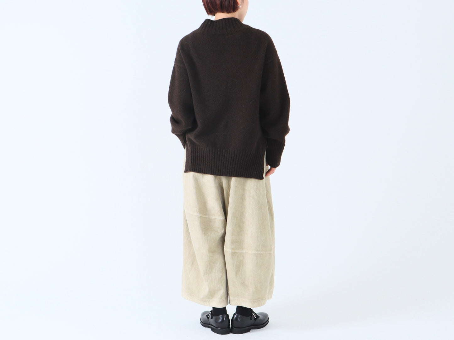 ヤク ショート丈ワイドセーター