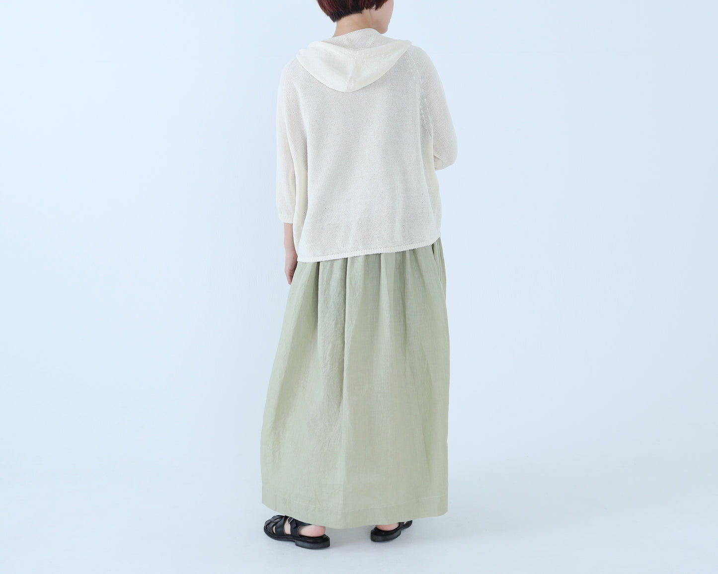 GIMAコットン  フード付きカーディガン