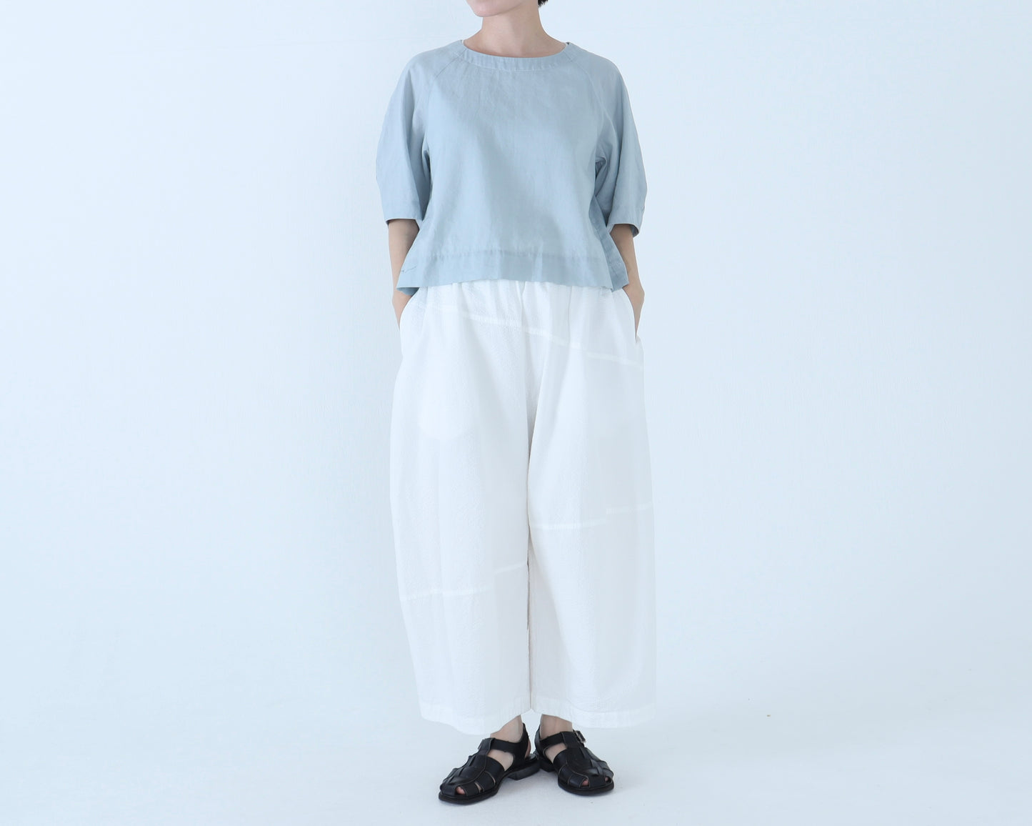 【NEW】綿サッカー キュービックパンツ