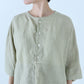 【NEW】アイリッシュリネン シワ加工 プルオーバードルマンブラウス