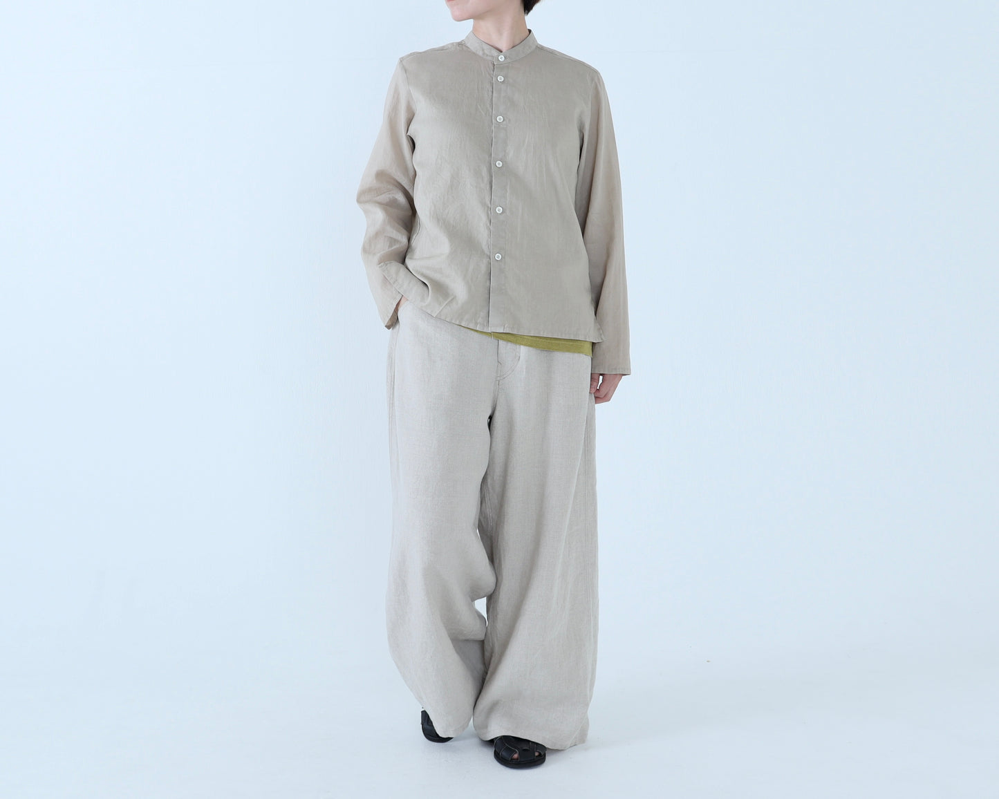 綿(コールドマーセ加工) プレーンシャツ