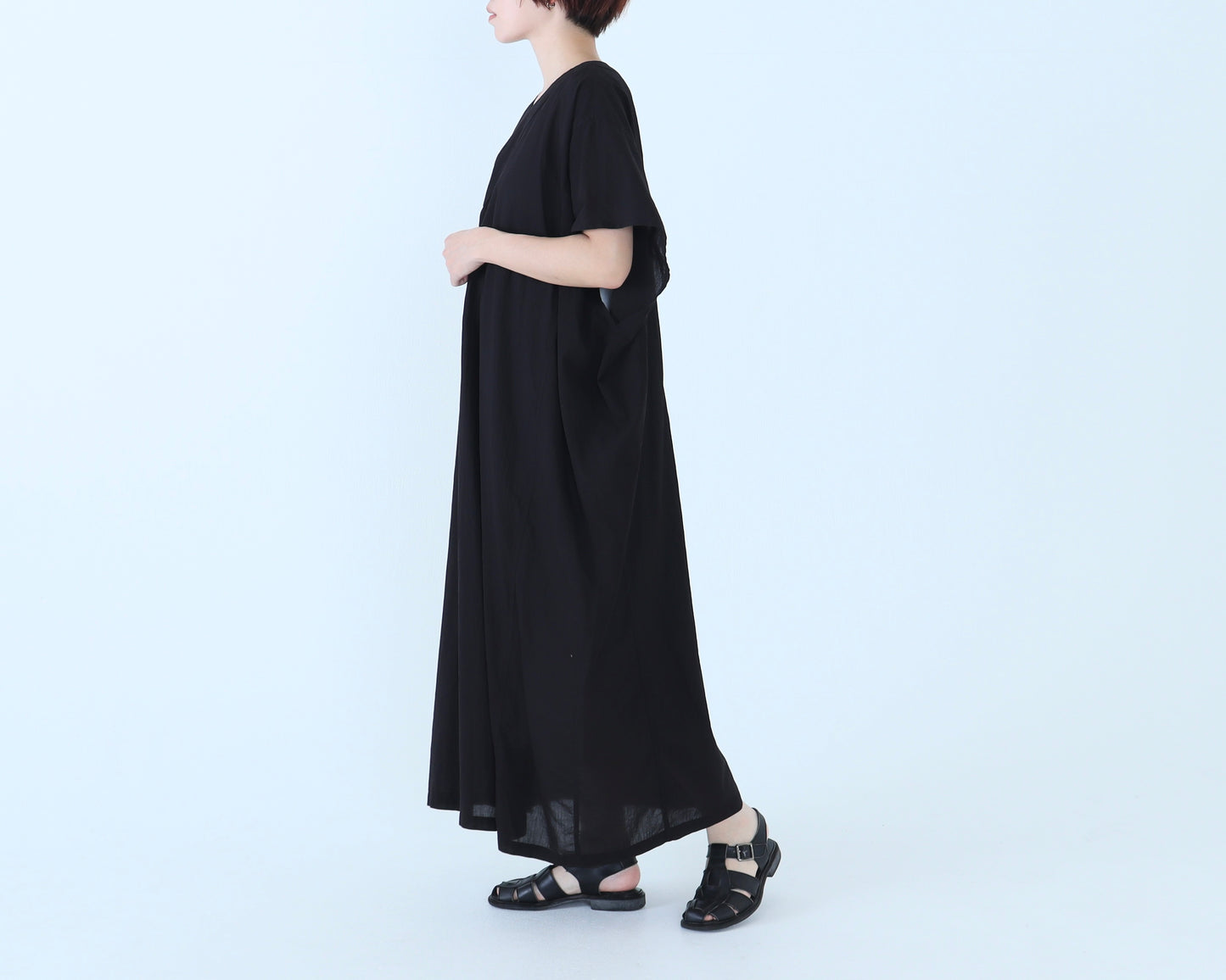 綿ローン Vネックポンチョ