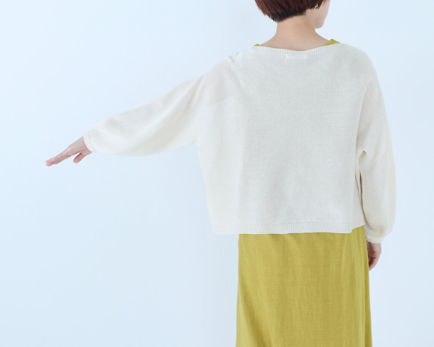 GIMAコットン  ボートネックセーター