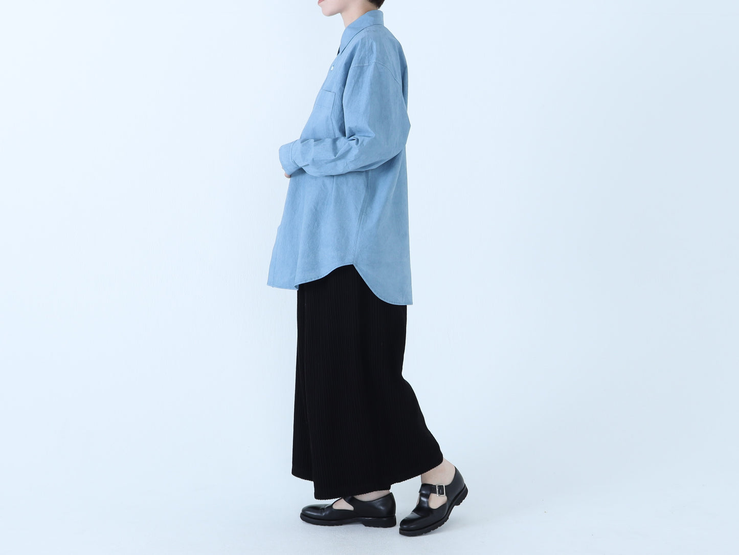 綿近江晒 オーバーシャツ