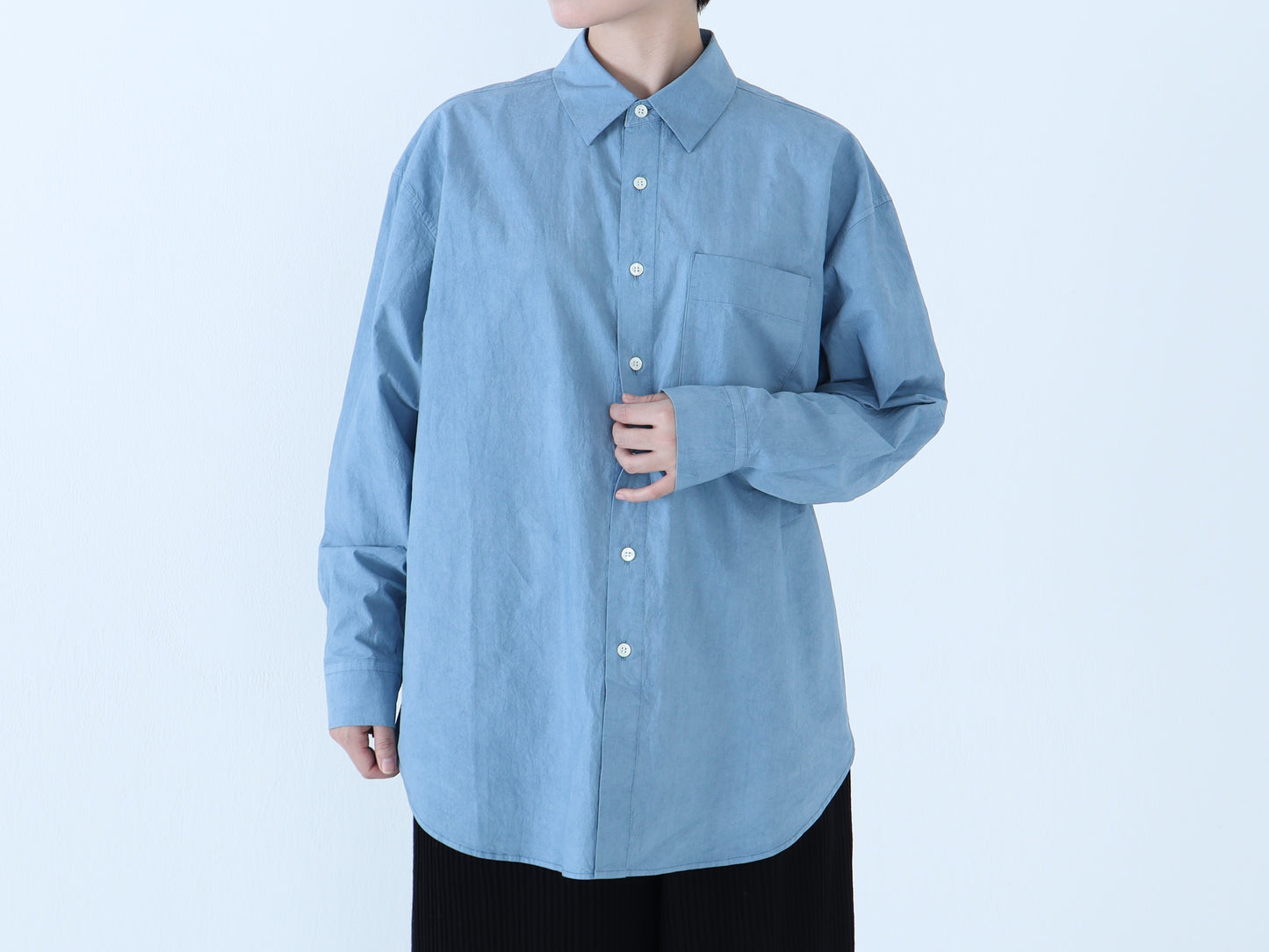 綿近江晒 オーバーシャツ