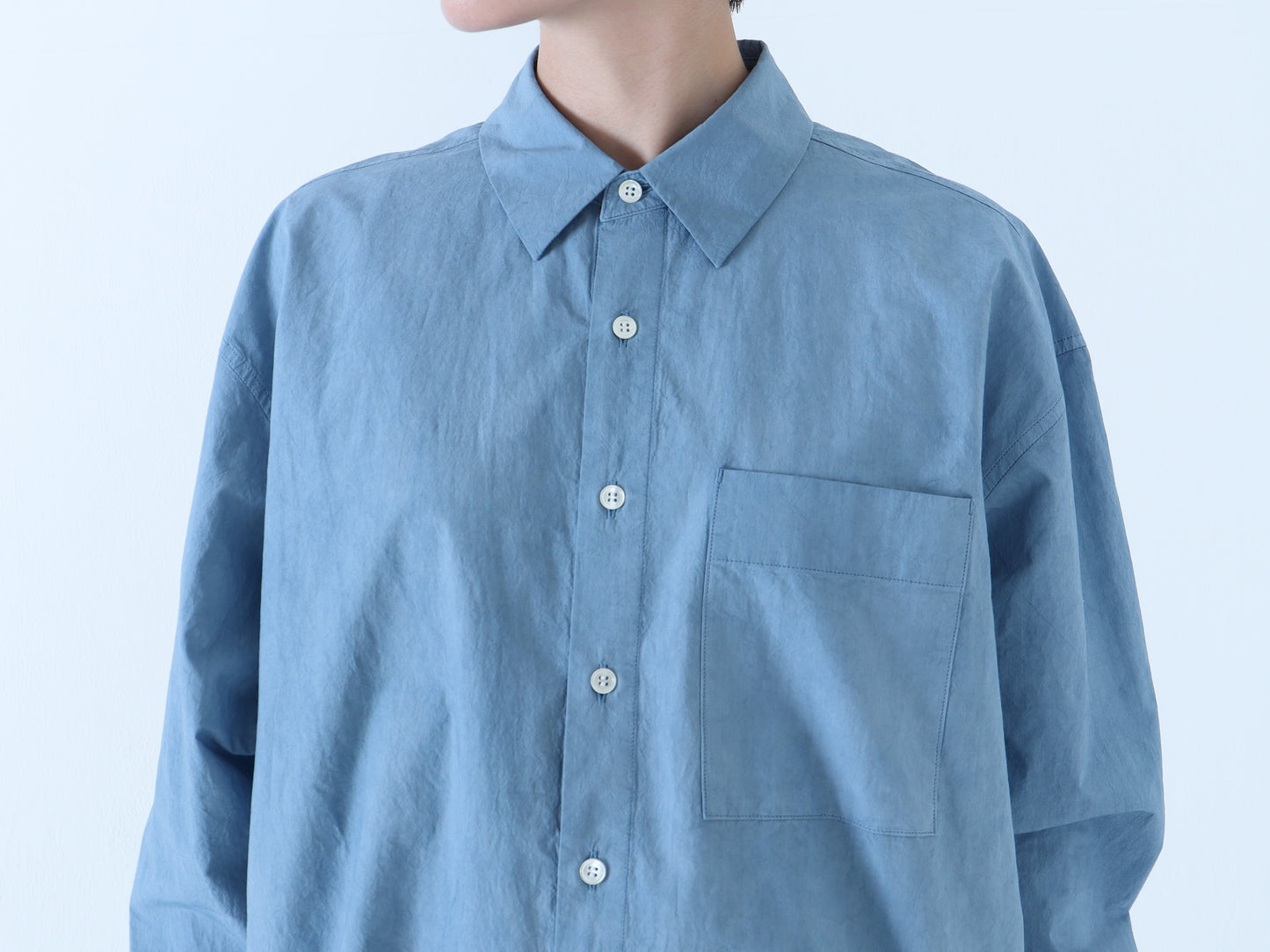 綿近江晒 オーバーシャツ