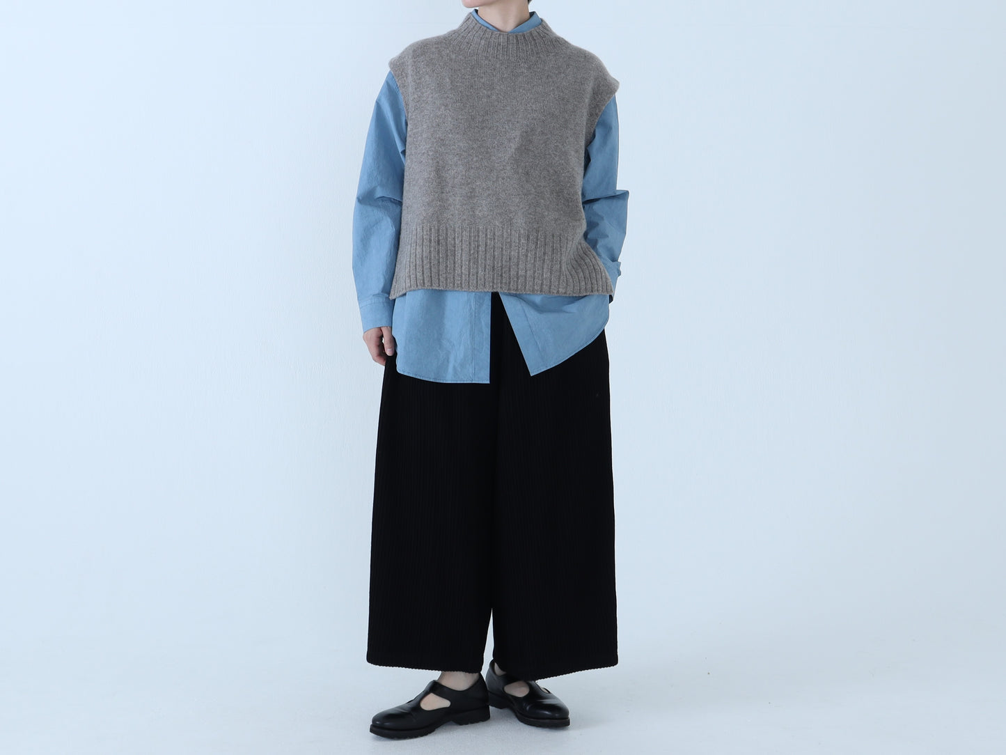 ヤク ショート丈ワイドベスト