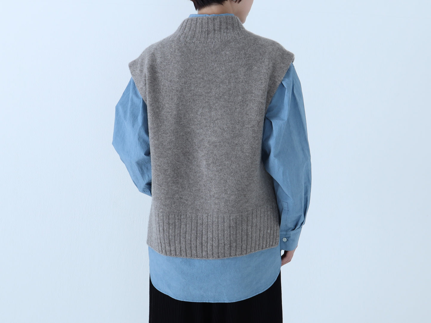 ヤク ショート丈ワイドベスト