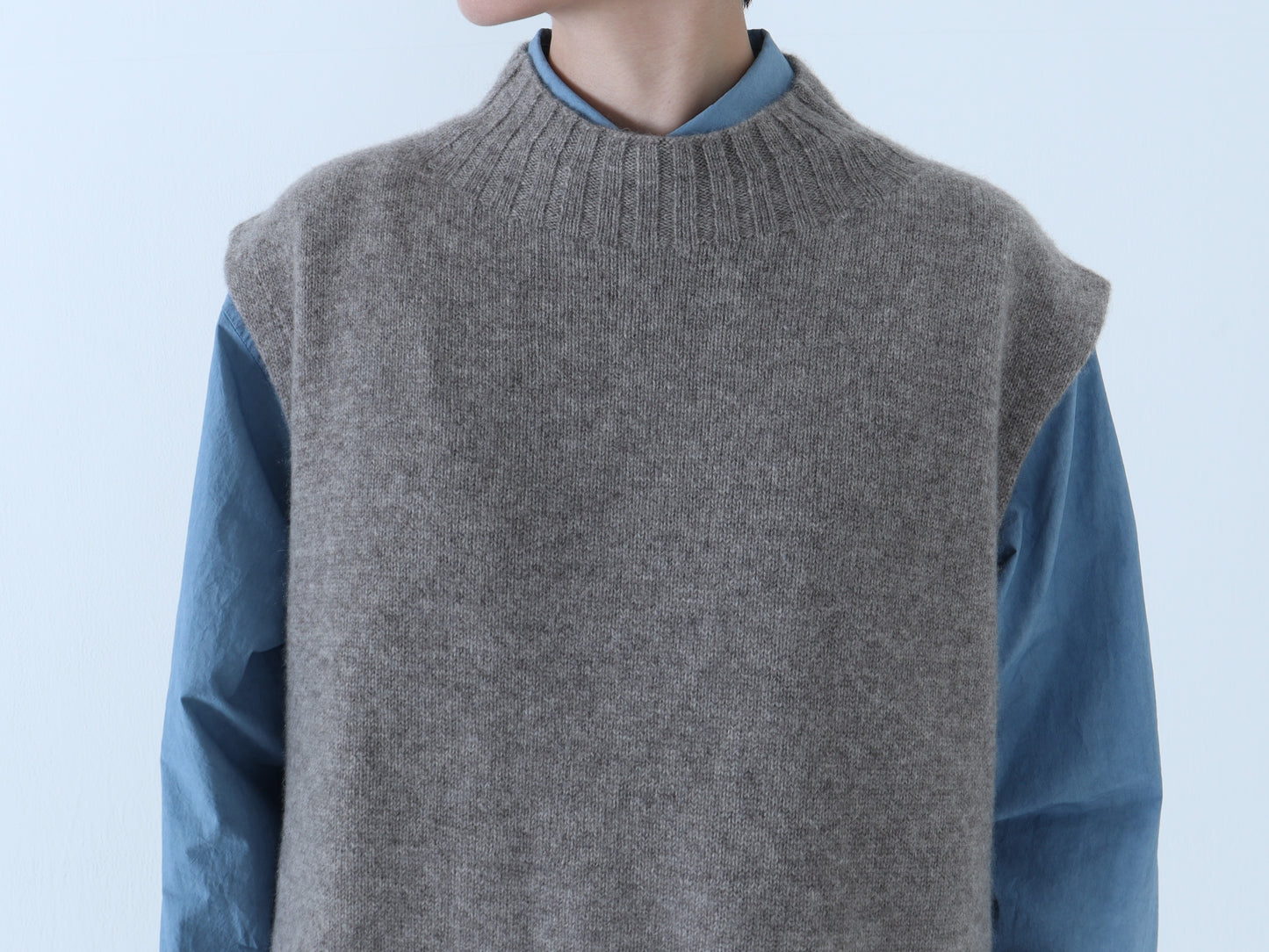 ヤク ショート丈ワイドベスト