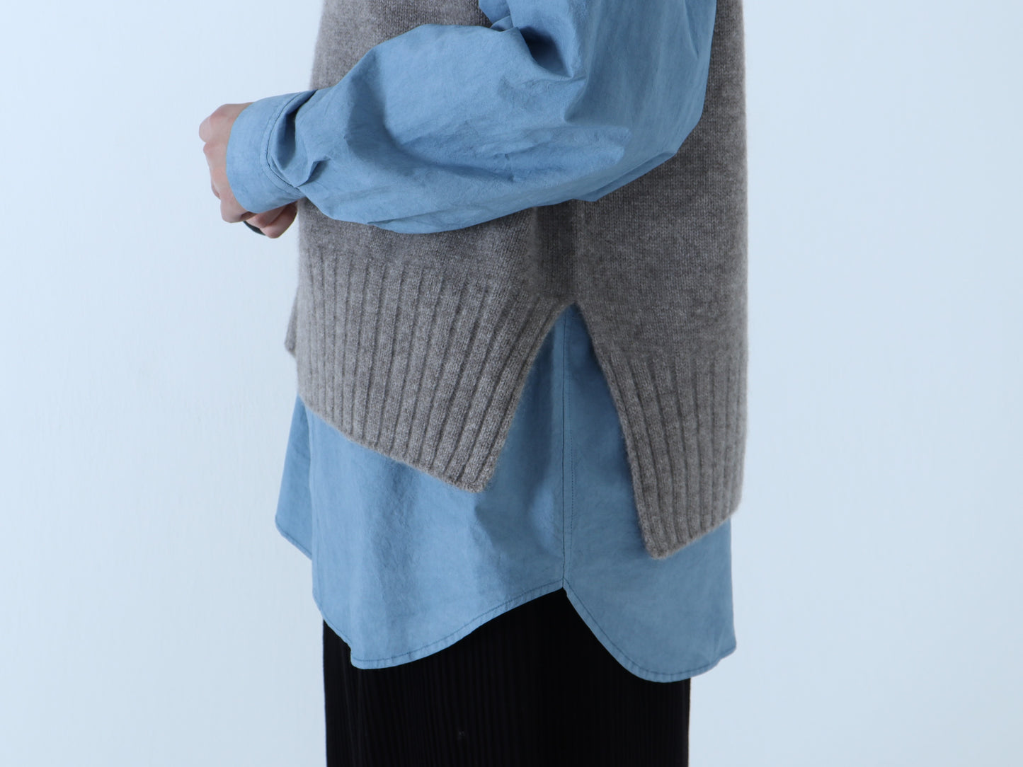 ヤク ショート丈ワイドベスト