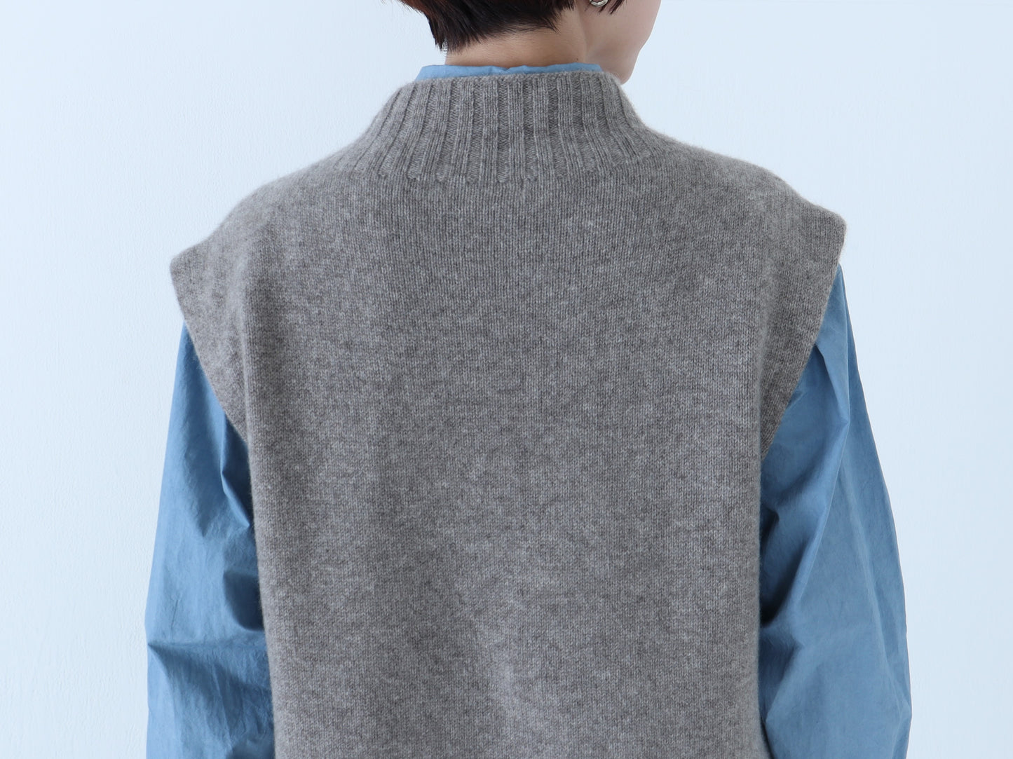 ヤク ショート丈ワイドベスト