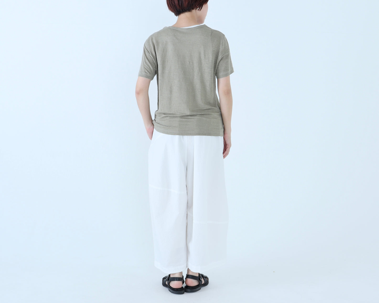 麻  プレーンカットソー