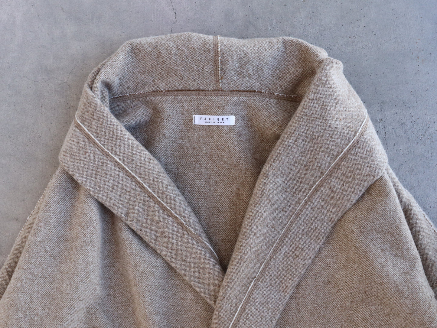 【NEW】ウールやぶれ織 ショールコート