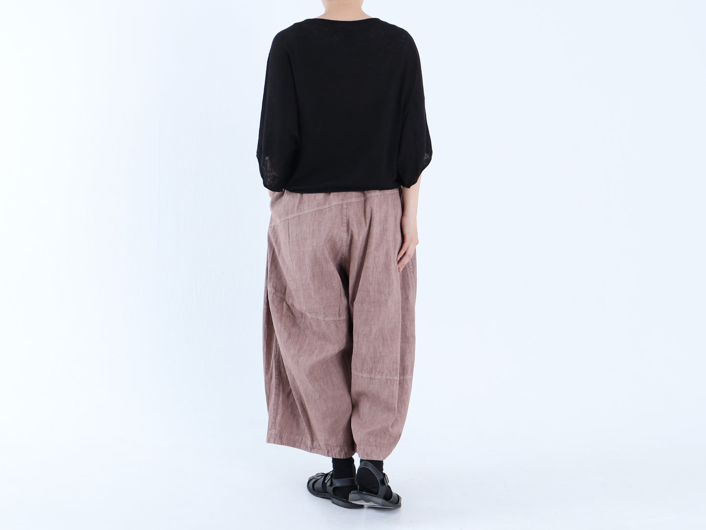綿麻 キュービックパンツ