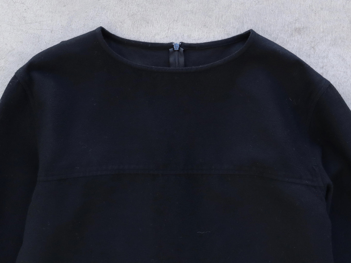 【NEW】綿ウール朱子織 プルオーバーブラウス