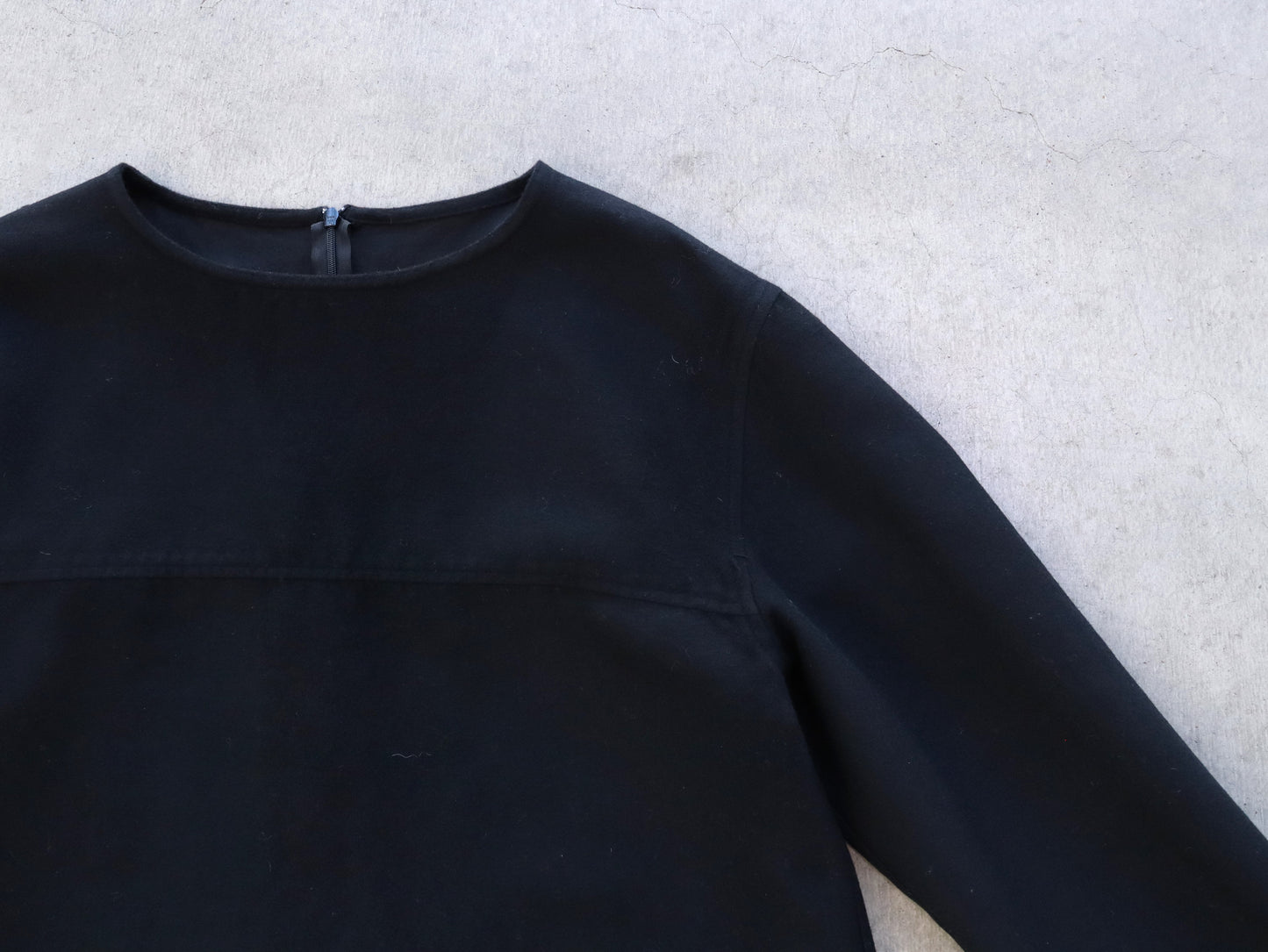 【NEW】綿ウール朱子織 プルオーバーブラウス