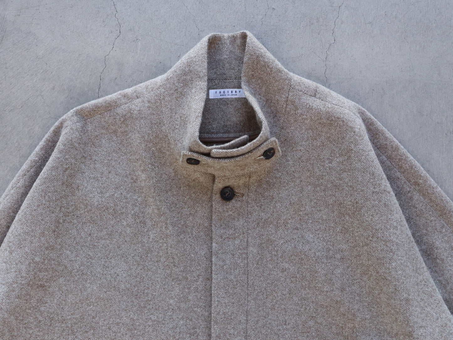 ウールやぶれ織 オーバーコート