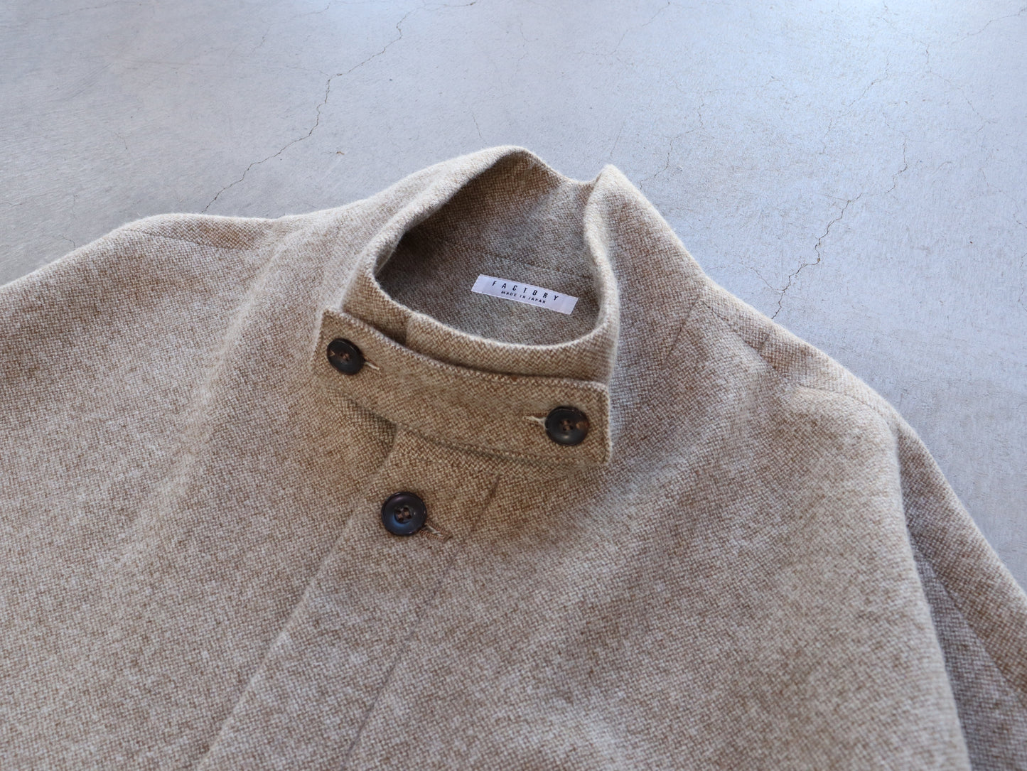 ウールやぶれ織 オーバーコート