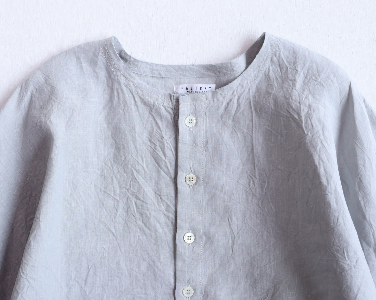 【NEW】アイリッシュリネン シワ加工 プルオーバードルマンブラウス