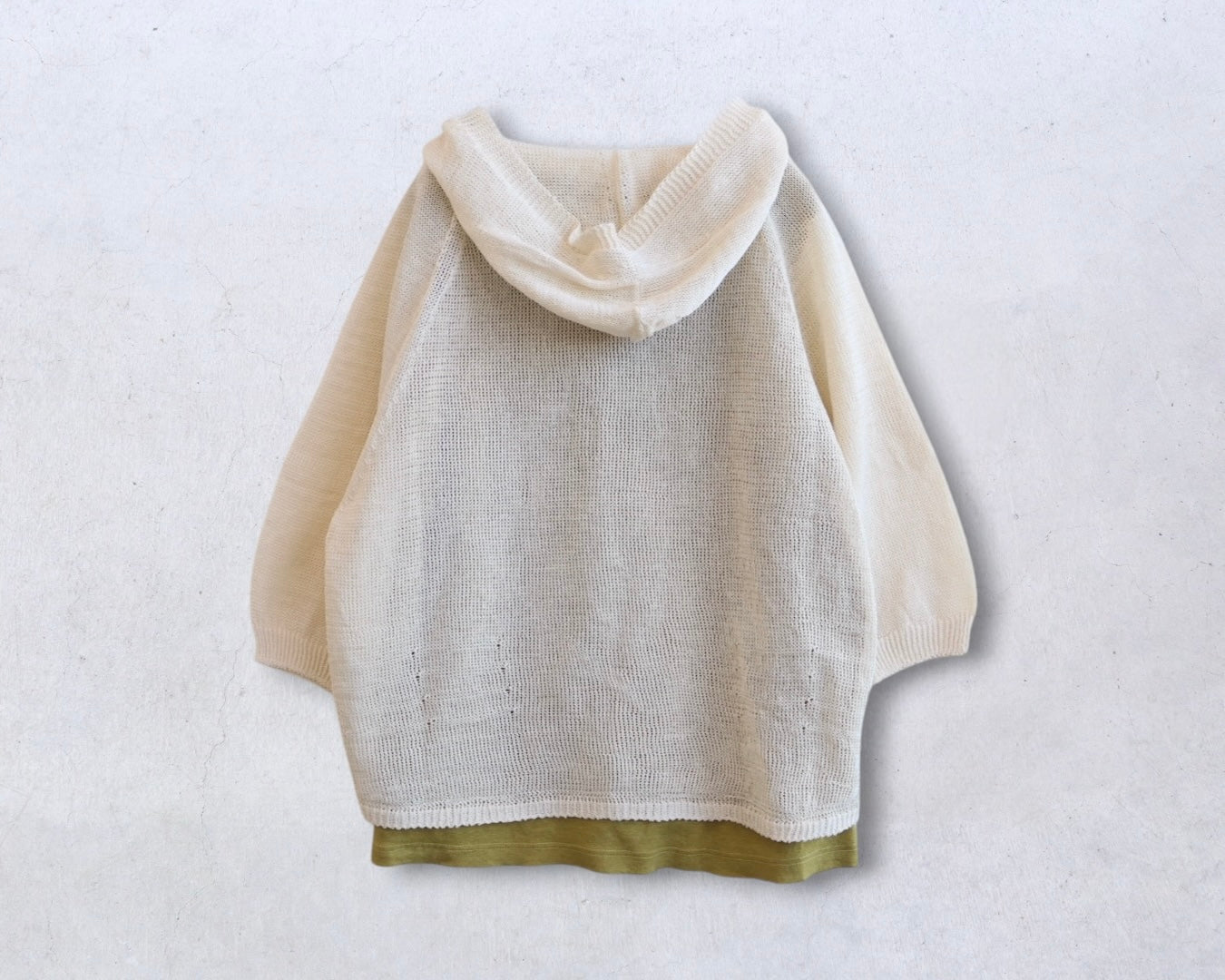 GIMAコットン  フード付きカーディガン