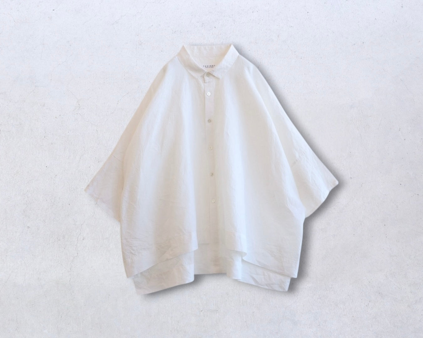 アイリッシュリネン シワ加工 カジュアル半袖シャツ